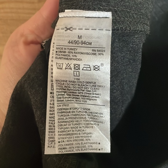 Banana Republic size Medium Charcoal Wide Waistband Thick Stretchy Leggings - Picture 6 of 6